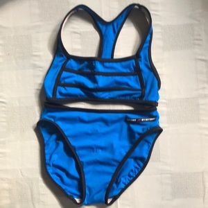 Women’s 2 Piece Nike Swim System Bathing Suit in Blue - Size S
